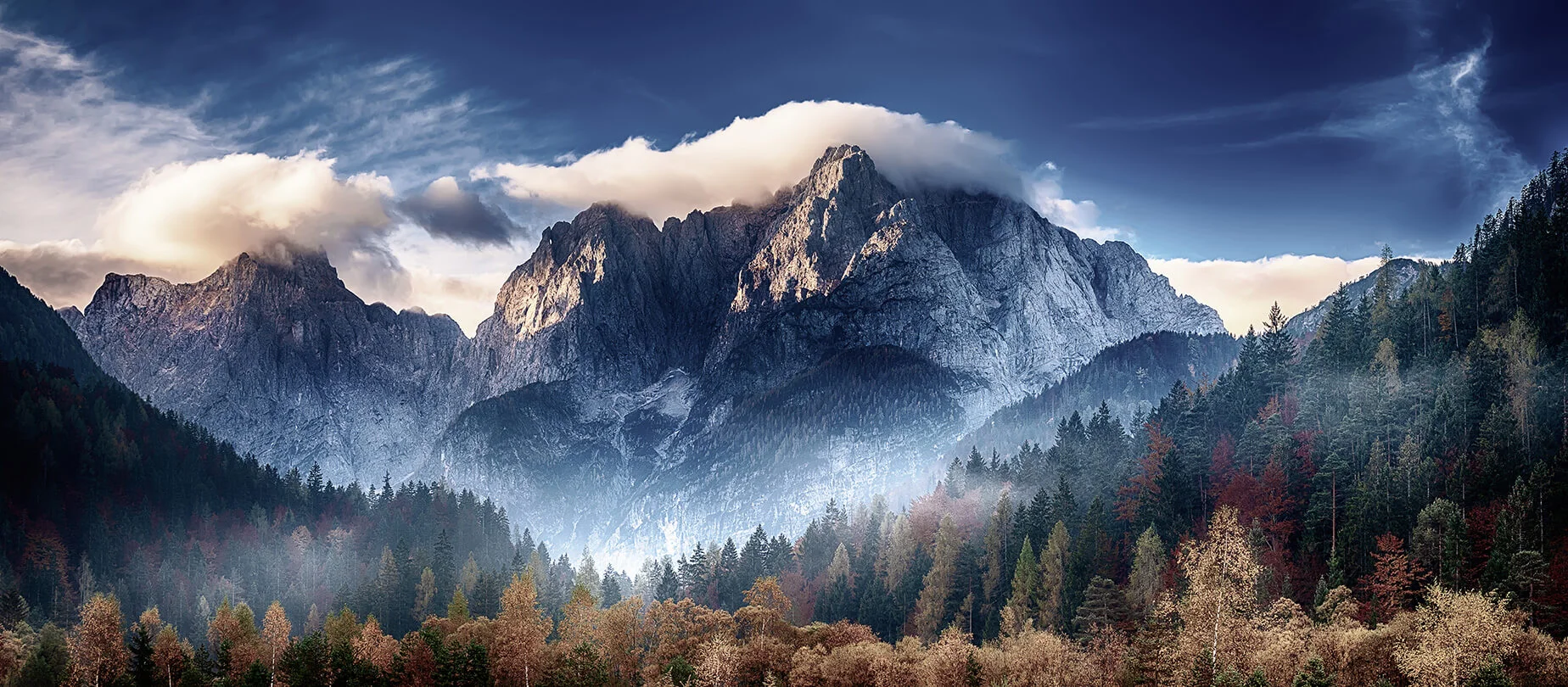 Berge mit Wald